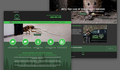Pest Control/Wildlife Management site design landing page ui ux web web design