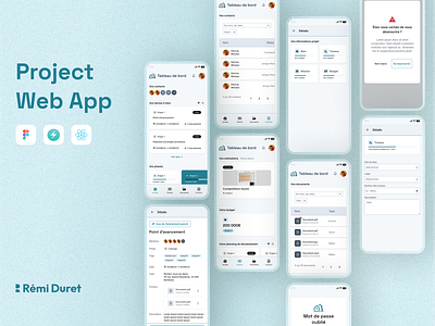 Project Management Web App (vers. 0) design product mobile project management app react native app ui ux web app