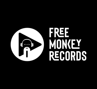 Free Monkey Records logo artistic direction branding graphic design graphic designer logo monkey music typography visual identity