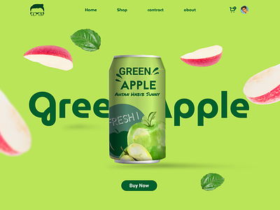 Apple Juice Website - Ahsan Habib Sunny ahsnahabibsunny apple juice design juice landing page sunny ui web design website