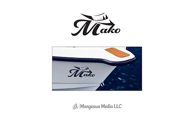 Mako Boats branding graphic design illustration logo vector