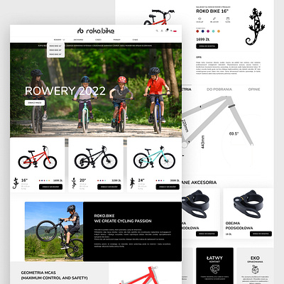 Roko Bike ecommerce minimal ui ux web