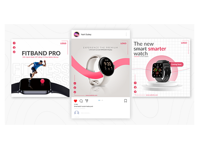 Smartwatch Brand Social Media Post Design design graphic design instagram post instagram post design smart watch smartwatch smartwatch design social media social media post ui