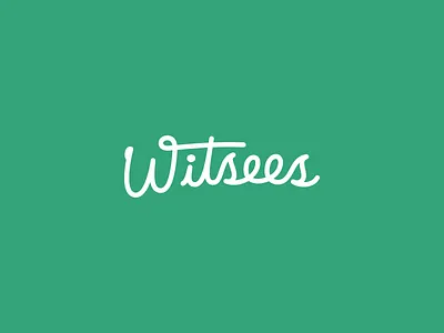 Witsees Branding brand branding custom type logo logomark script single stroke w