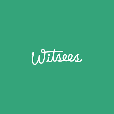 Witsees Branding brand branding custom type logo logomark script single stroke w