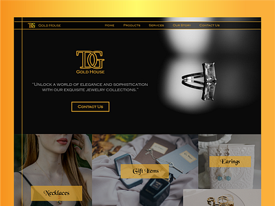 TDG Gold House Website branding design graphic design jewelary website logo ui web design website