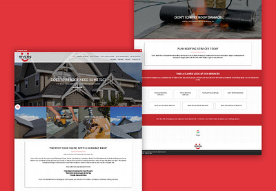 Roofing site design landing page ui ux web web design