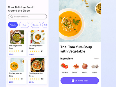 Recipe App Design design e commerceapp mobileapp resturantapp ui ux