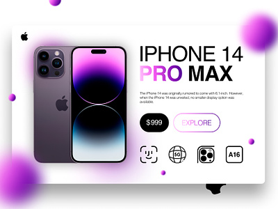 Banner for Iphone 14 Pro Max apple banner design infograph iphone ui ux web design