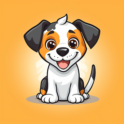 Cute dog logo illustration app branding design graphic design illustration logo typography ui ux vector