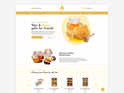 Honey Catalog Website - Dulce Dar 🍯🐝 3d animation bee branding design graphic design honey honeycomb illustration logo moldova motion graphics ui ux vector webdesign website yellow