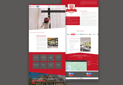 Window Company site design landing page ui ux web web design