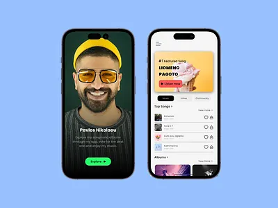 Musician App Concept app design graphic design ui