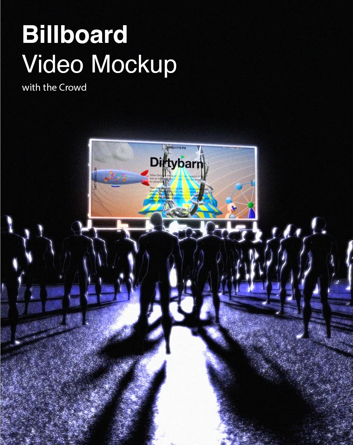 Billboard Video Mockup with the Crowd by Dirtybarn on Dribbble