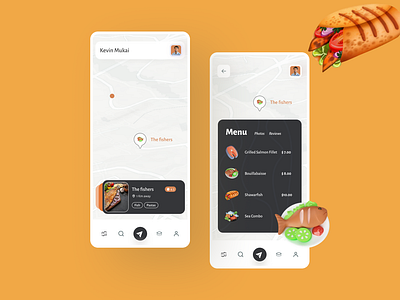 Food ordering app appdesign food ios restaurant sleek techfoodies yellow