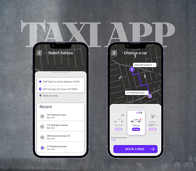 Taxi App Design app app design design taxi ui