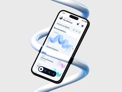 Mental Health App Concept 3d app design mental health mobile product product design ui ux