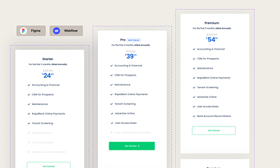 Pricing Page Mobile Components mobile design mobile pricing pricing pricing page pricing page design saas pricing page ui design ui ux website designer