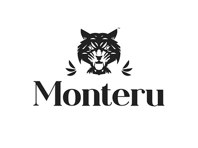 monteru flat design identity logo logotype mark nature tiger tiger logo