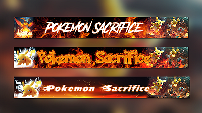 Pokemon Sacrifice Banner banner design fire graphic design pokemon poster sacrifice
