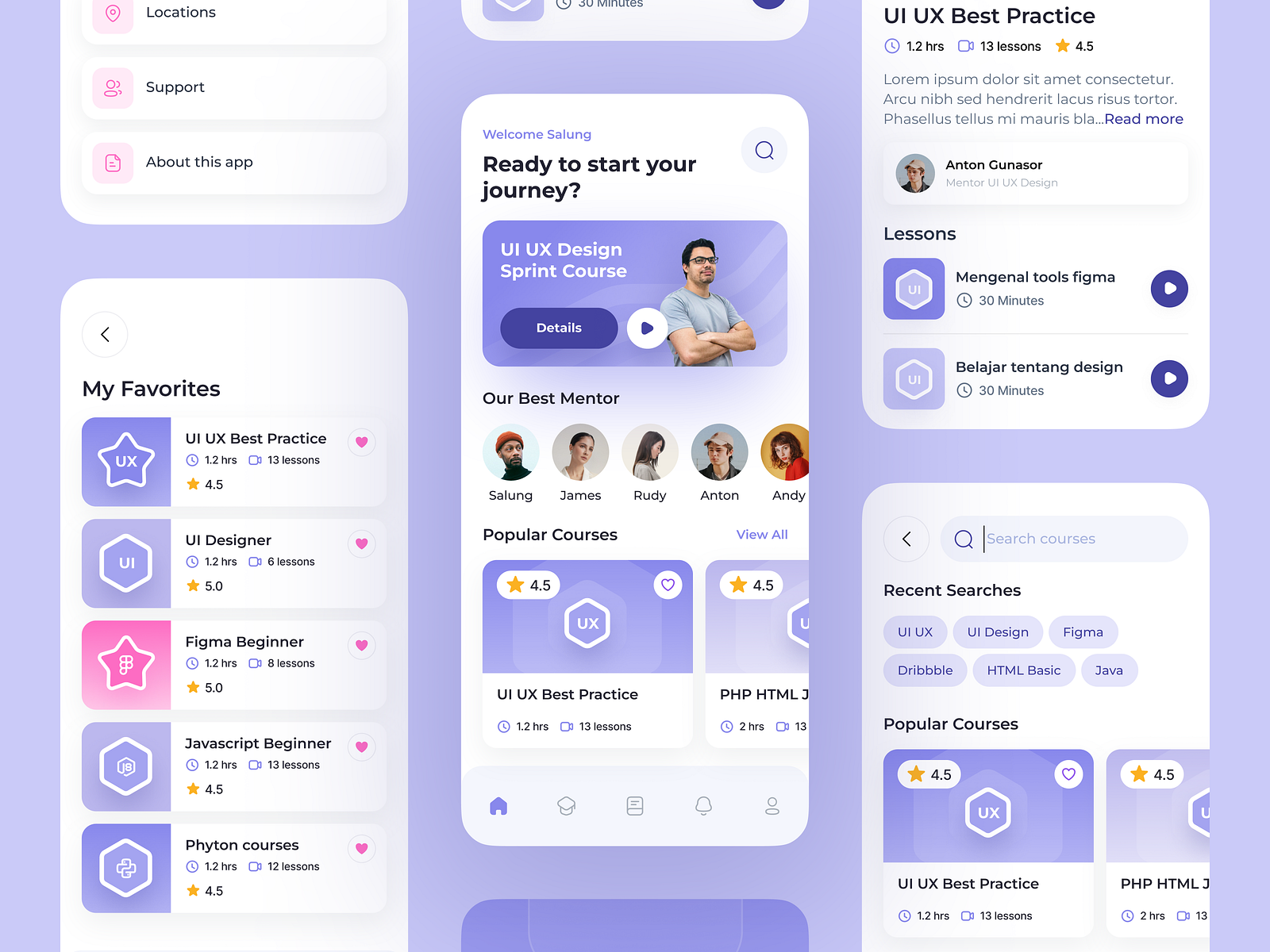 Online Course App - More Screens by Salung Prastyo for Upnormal Studio ...