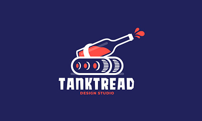 TankTread Logo Design behance branding flat flat logo design illustration logo logo art logo design logo flat minimal minimalist