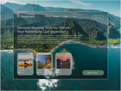 Travel Agency Landing Page- Ui Design branding design figma graphicdesign ui web