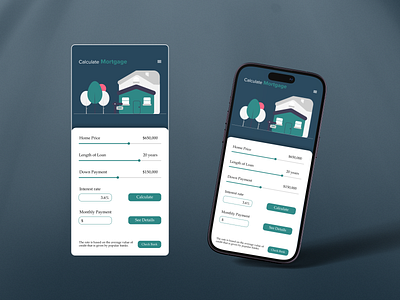 Calculator Home Mortgage- Ui Design branding design figma graphicdesign ui web