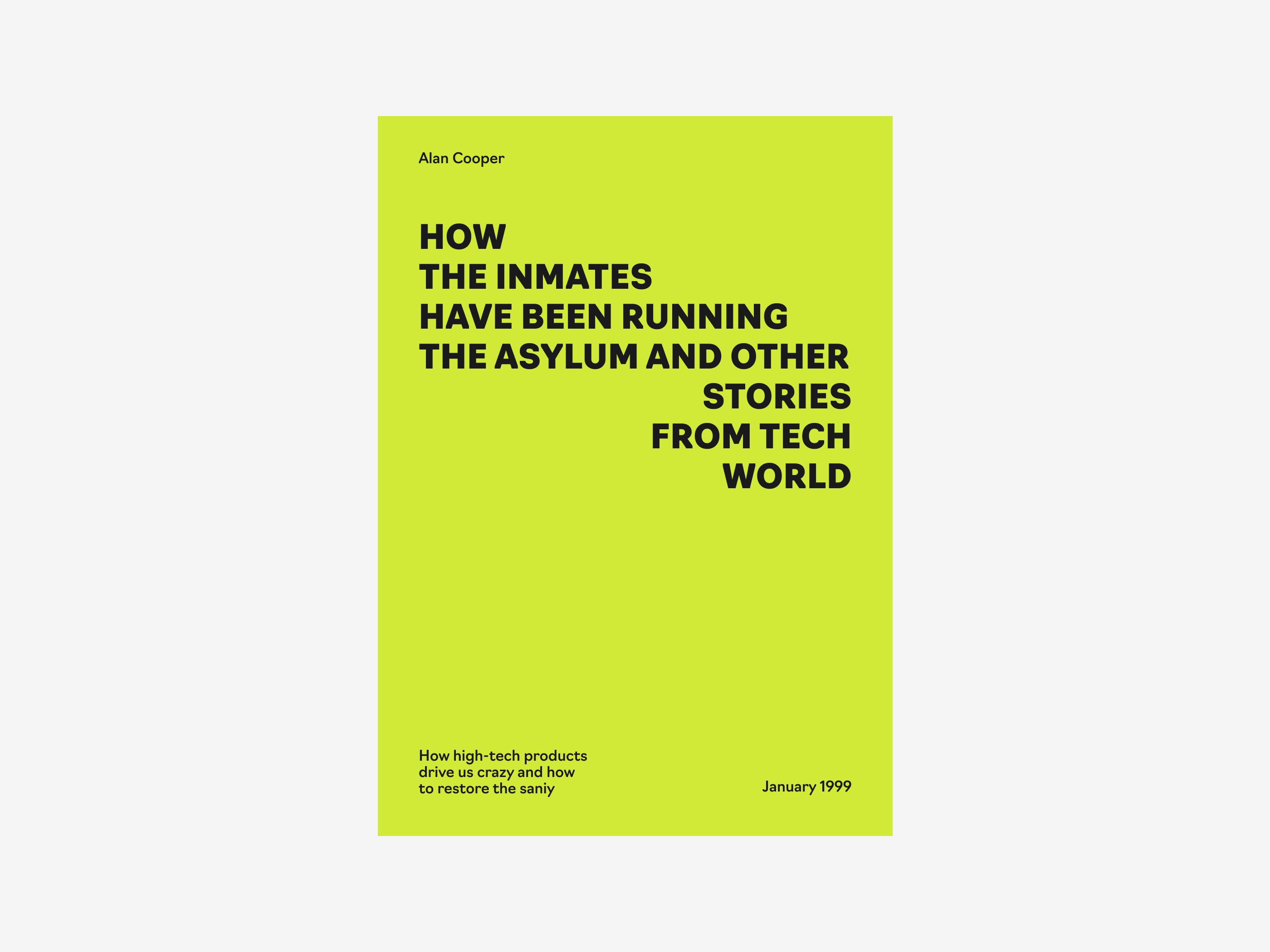 Book cover composition study alan cooper book cover graphic design typography composition