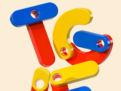 TGIF 1 3d design friday graphic design minimal poster primary render tgif typographic weekend
