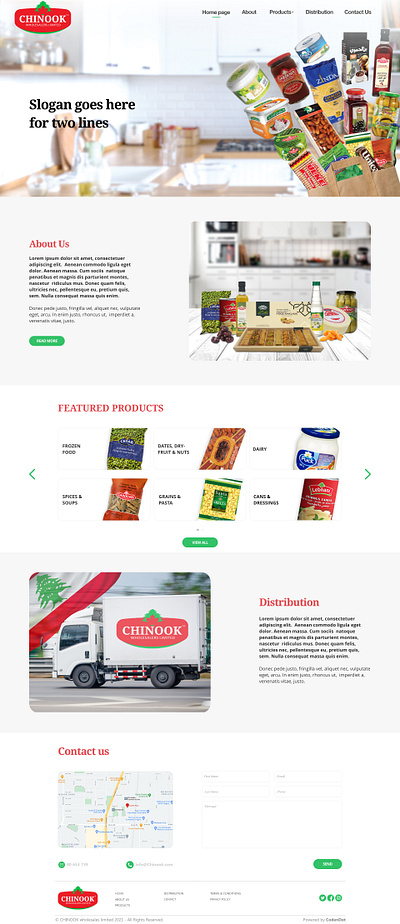 chinook website design