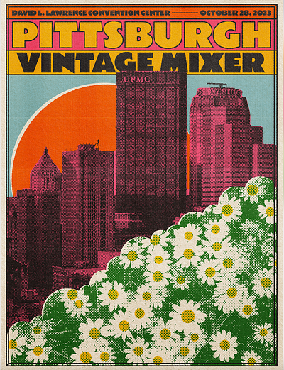 Pittsburgh Vintage Mixer Poster designer graphic design graphic designer illustration poster poster design typography vector