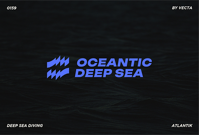 OCEANTIC Branding blockchain blue branding crypto diving flat geometric logo minimal nft ocean sea water web3