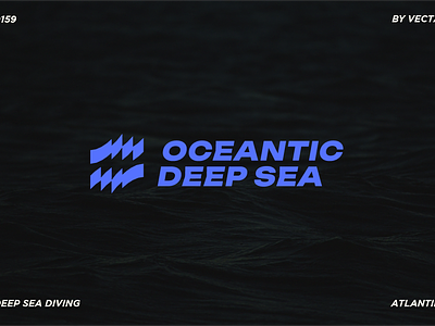 OCEANTIC Branding blockchain blue branding crypto diving flat geometric logo minimal nft ocean sea water web3