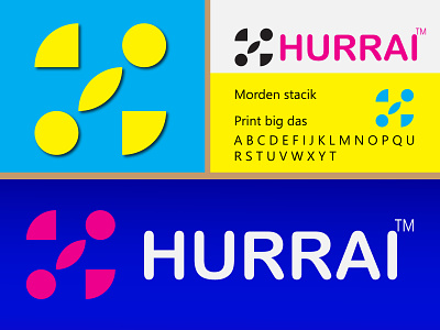 HURRAI TM logo design d typr logo design design logo eyecatching logo graphic design hurrai logo illustration initial h logo logodesign morden logo