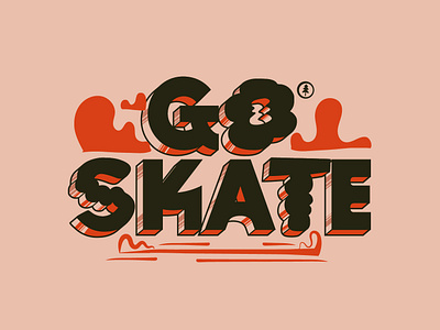 Go Skate Type brand brand identity design go skate graphic design illustration merch design print skate social media type design typography