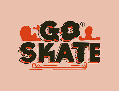 Go Skate Type brand brand identity design go skate graphic design illustration merch design print skate social media type design typography