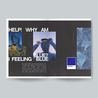 Feeling Blue design editorial design editorial layout editorial layout design graphic design magazine magazine design poster poster design typography