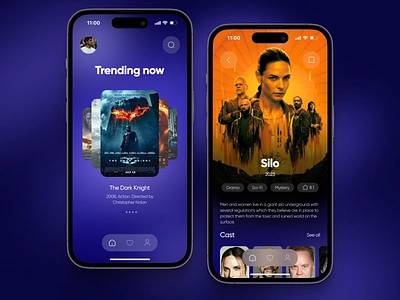 Movies app ai app app app design cinema concept design gradient graphic design interface ios iphone mobile app mobile ui movies movies app stream streaming ui ux