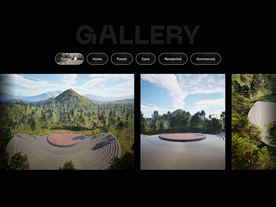 Gallery View Section design gallery horizontal scroll landing page metaverse ui website
