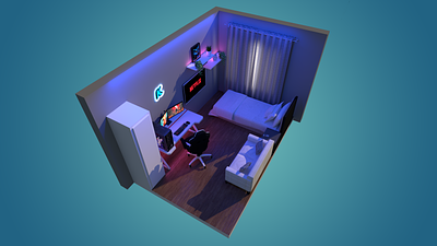 Minimal Gaming & Bedroom 3d 3d design 3d max 3d modeling 3d rendering animation design gaming room interior design lumion rendering