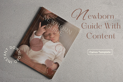 Pre-written Welcome Guide, Editable Photographer Guide with Copy baby session canva template editable template newborn baby newborn photography newborn presets newborn session guide photographer pre written content