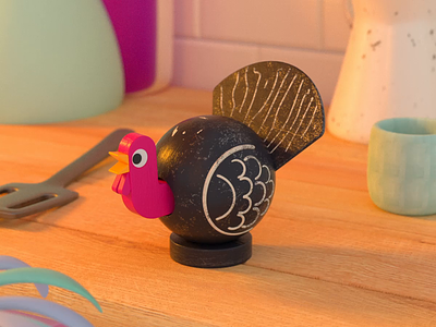 Guajolote / turkey 3d art bird c4d character design friend guajolote illustration kitchen mexico pavo render turkey vago3d