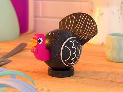 Guajolote / turqey 3d art bird c4d character design friend guajolote illustration kitchen mexico pavo render turkey vago3d