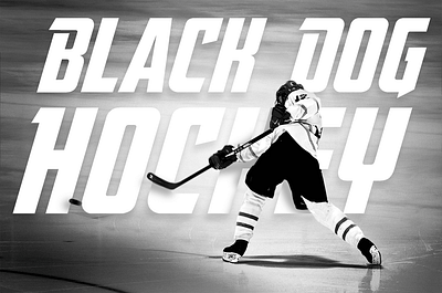 Black Dog Hockey athletics branding identity design illustration logo logo design