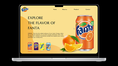 Fanta Soft Drink UI animation branding fanta flavors rotating ui