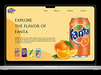 Fanta Soft Drink UI animation branding fanta flavors rotating ui