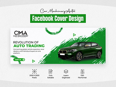 CMA Trades - Car Business Facebook Banners animation app banner design branding business facebook cover car facebook cover cover design design facebbook cover facebook cpver graphic design illustration logo ui vector