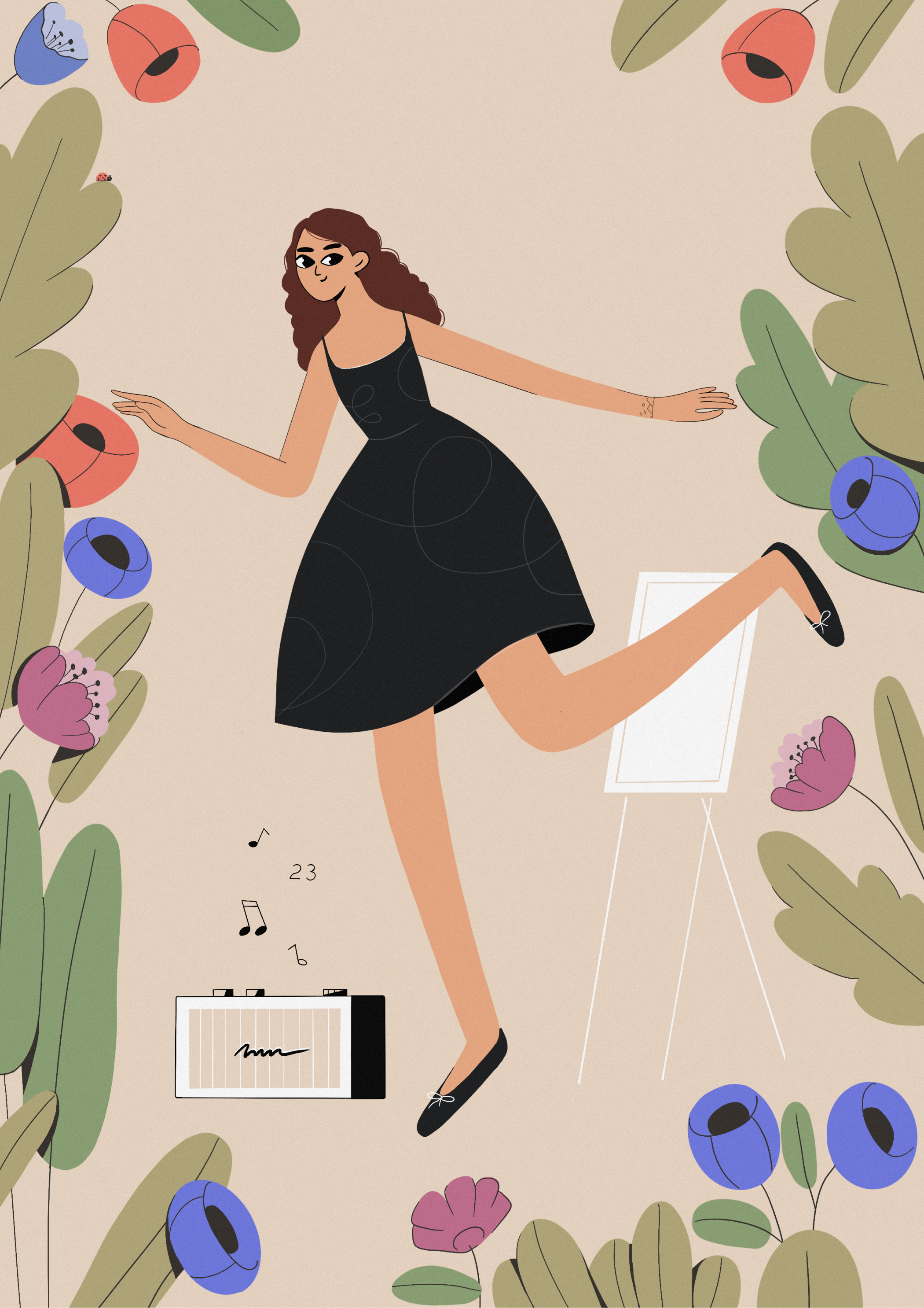 Best girl friend animation branding girl graphic design happy illustration people