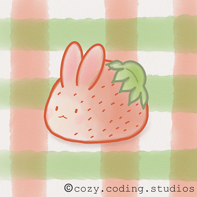 Strawberry Bunny bunny cute illustration strawberry